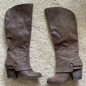 Brown knee high boot